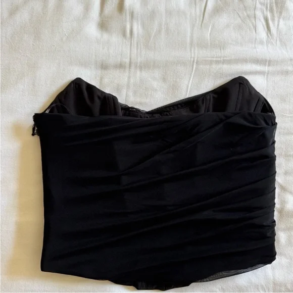 House of CB Elegant Black One-Shoulder Top - Picture 6 of 9